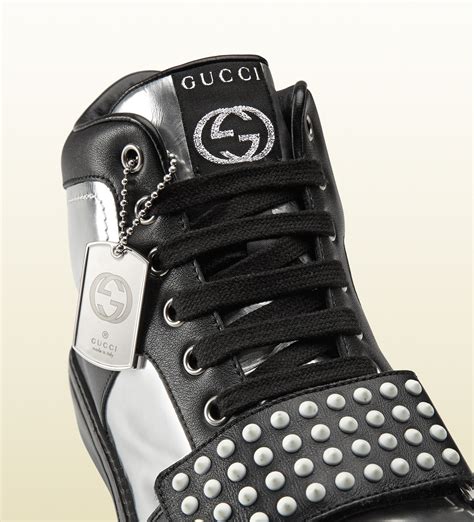 girls gucci shoes high sneakers black|gucci high top sneakers women's.